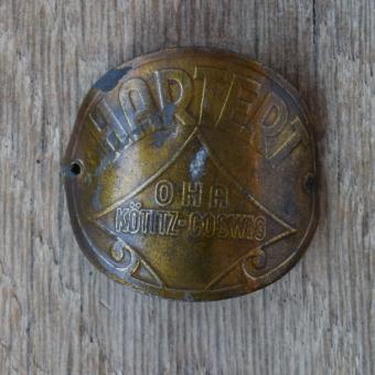 Steuerkopfschild HARTERT, 30er Jahre, Originalschild aus Sammlungsbestand 