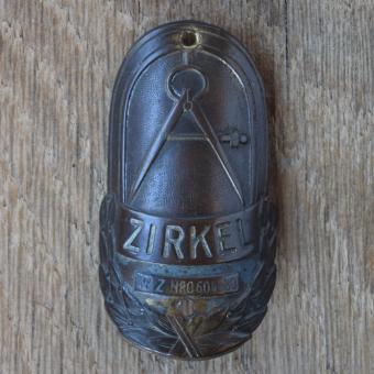 Steuerkopfschild ZIRKEL, 50er Jahre, Originalschild aus Sammlungsbestand 
