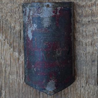 Steuerkopfschild GRITZNER, 50er Jahre, Originalschild aus Sammlungsbestand 