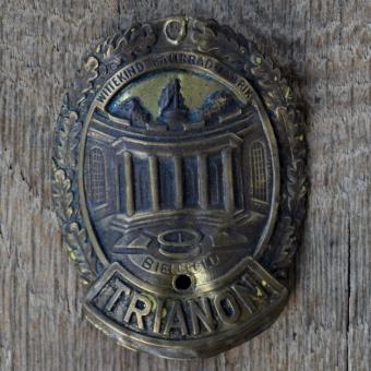 Steuerkopfschild TRIANON, 50er Jahre, Originalschild aus Sammlungsbestand 