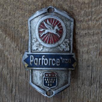 Steuerkopfschild PARFORCE, 50er Jahre, Originalschild aus Sammlungsbestand 