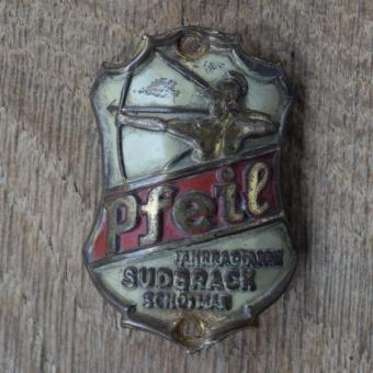 Steuerkopfschild PFEIL, 50er Jahre, Originalschild aus Sammlungsbestand 