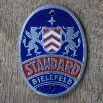 Steuerkopfschild STANDARD, 50er Jahre, Originalschild aus Sammlungsbestand 