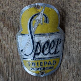 Steuerkopfschild SPEER, 50er Jahre, Originalschild aus Sammlungsbestand 
