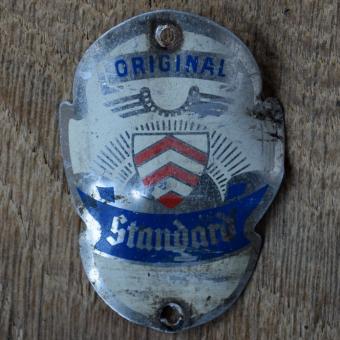 Steuerkopfschild STANDARD, 50er Jahre, Originalschild aus Sammlungsbestand 