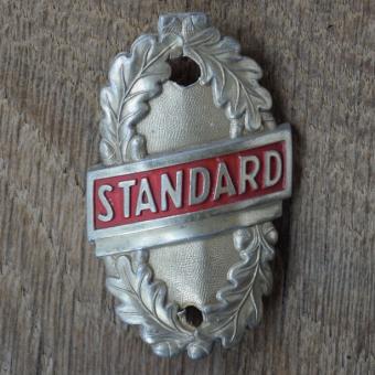 Steuerkopfschild STANDARD, 50er Jahre, Originalschild aus Sammlungsbestand 