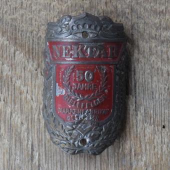 Steuerkopfschild NEKTAR, 50er Jahre, Originalschild aus Sammlungsbestand 