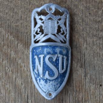 Steuerkopfschild NSU, 30er Jahre, Originalschild aus Sammlungsbestand 