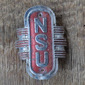 Steuerkopfschild NSU, 50er Jahre, Originalschild aus Sammlungsbestand 