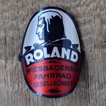 Steuerkopfschild ROLAND, 50er Jahre, Originalschild aus Sammlungsbestand 