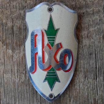 Steuerkopfschild AXO, 50er Jahre, Originalschild aus Sammlungsbestand 