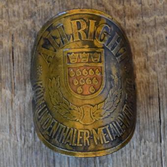 Steuerkopfschild ALLRIGHT, 30er Jahre, Originalschild aus Sammlungsbestand 