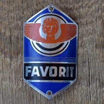 Steuerkopfschild FAVORIT, 50er Jahre, Originalschild aus Sammlungsbestand 