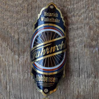 Steuerkopfschild FAHRWOHL, 20er Jahre, Originalschild aus Sammlungsbestand 