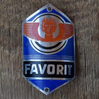 Steuerkopfschild FAVORIT, 50er Jahre, Originalschild aus Sammlungsbestand 