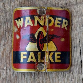 Steuerkopfschild WANDERFALKE, 50er Jahre, Originalschild aus Sammlungsbestand 