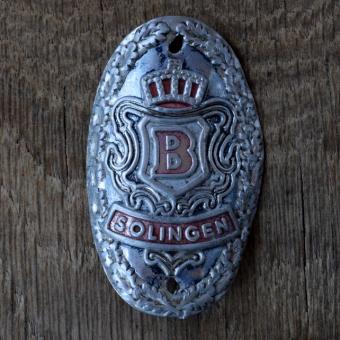 Steuerkopfschild BOLLENBEDE SOLINGEN, 50er Jahre, Originalschild aus Sammlungsbestand 