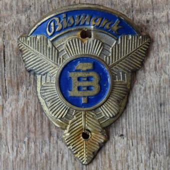 Steuerkopfschild BISMARCK, 50er Jahre, Originalschild aus Sammlungsbestand 