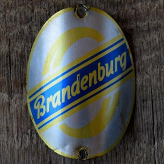 Steuerkopfschild BRANDENBURG, 50er Jahre, Originalschild aus Sammlungsbestand 