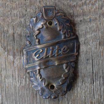 Steuerkopfschild ELITE, 50er Jahre, Originalschild aus Sammlungsbestand 