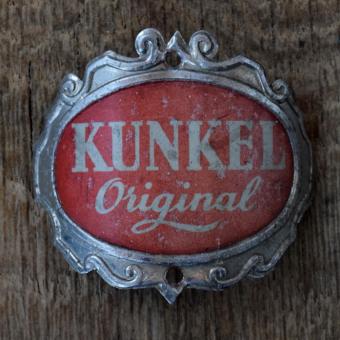 Steuerkopfschild KUNKEL, 50er Jahre, Originalschild aus Sammlungsbestand 