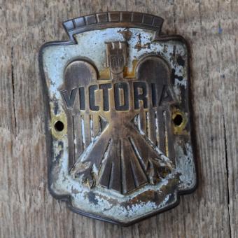 Steuerkopfschild VICTORIA, 50er Jahre, Originalschild aus Sammlungsbestand 