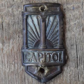 Steuerkopfschild CAPITOL, 50er Jahre, Originalschild aus Sammlungsbestand 