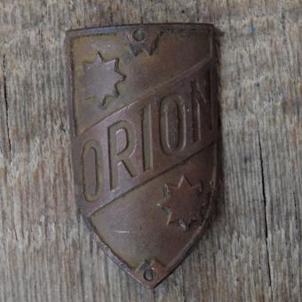Steuerkopfschild ORION, 30er Jahre, Originalschild aus Sammlungsbestand 