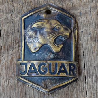 Steuerkopfschild JAGUAR, 50er Jahre, Originalschild aus Sammlungsbestand 