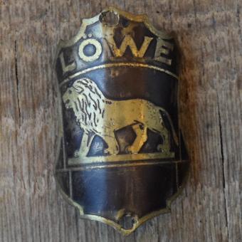 Steuerkopfschild LÖWE, 50er Jahre, Originalschild aus Sammlungsbestand 