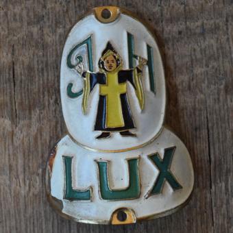 Steuerkopfschild LUX, 50er Jahre, Originalschild aus Sammlungsbestand 