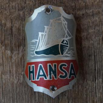 Steuerkopfschild HANSA, 50er Jahre, Originalschild aus Sammlungsbestand 