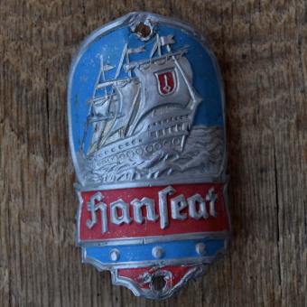 Steuerkopfschild HANSEAT, 50er Jahre, Originalschild aus Sammlungsbestand 