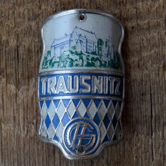 Steuerkopfschild TRAUSNITZ, 50er Jahre, Originalschild aus Sammlungsbestand 