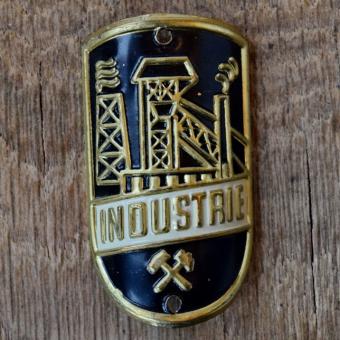 Steuerkopfschild INDUSTRIE, 50er Jahre, Originalschild aus Sammlungsbestand 
