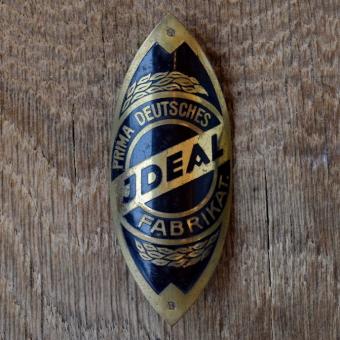 Steuerkopfschild IDEAL, 30er Jahre, Originalschild aus Sammlungsbestand 