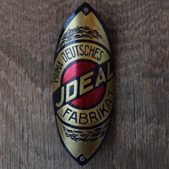 Steuerkopfschild IDEAL, 30er Jahre, Originalschild aus Sammlungsbestand 