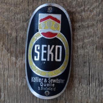 Steuerkopfschild SEKO, 50er Jahre, Originalschild aus Sammlungsbestand 