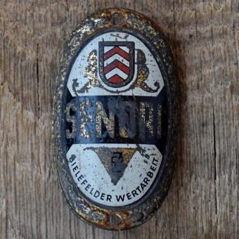 Steuerkopfschild SENORI, 50er Jahre, Originalschild aus Sammlungsbestand 