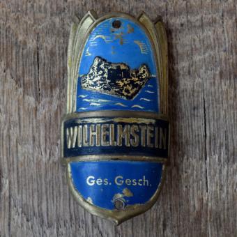 Steuerkopfschild WILHELMSTEIN, 50er Jahre, Originalschild aus Sammlungsbestand 