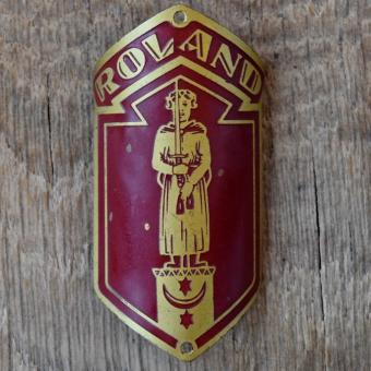 Steuerkopfschild ROLAND, 50er Jahre, Originalschild aus Sammlungsbestand 