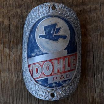 Steuerkopfschild DOHLE, 50er Jahre, Originalschild aus Sammlungsbestand 