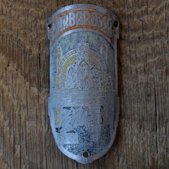 Steuerkopfschild BARBOSSA, 60er Jahre, Originalschild aus Sammlungsbestand 