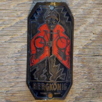 Steuerkopfschild BERGKÖNIG, 30er Jahre, Originalschild aus Sammlungsbestand 