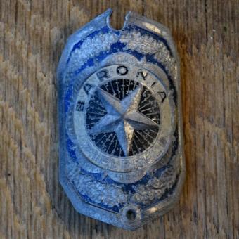 Steuerkopfschild BARONIA, 30er Jahre, Originalschild aus Sammlungsbestand 