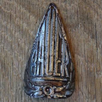 Steuerkopfschild BAUER, 50er Jahre, Originalschild aus Sammlungsbestand 