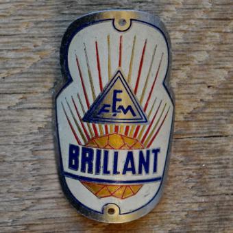 Steuerkopfschild BRILLANT, 50er Jahre, Originalschild aus Sammlungsbestand 