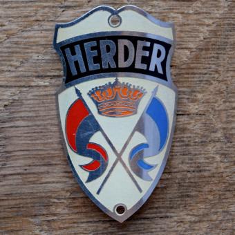 Steuerkopfschild HERDER, 50er Jahre, Originalschild aus Sammlungsbestand 