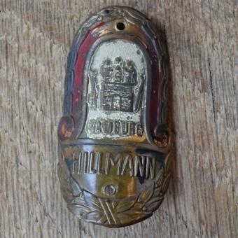 Steuerkopfschild HILLMANN, 50er Jahre, Originalschild aus Sammlungsbestand 