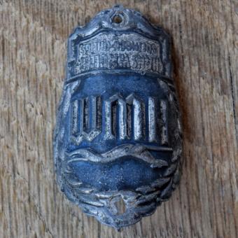 Steuerkopfschild HWM, 50er Jahre, Originalschild aus Sammlungsbestand 